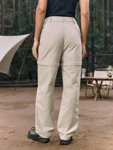 In My Nature Quần ống đứng ngoài trời dành cho nữ có túi rời - Màu be - Xem 5