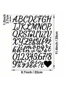 608 Pieces 8 Sheets Letters Stickers Self Adhesive Vinyl Letter Alphabet Number Stickers Mailbox Numbers Sticker, Decals For Classroom Decor, Sign, Door, Business (Black, 1 Inch,2lnch,0.5lnch))There Are Two Kinds Of Packing Quantity You Can Choose Respectively (8 Sheets 1 Set, 4 Sheets 1 Set), You Can Choose According To Your Needs.