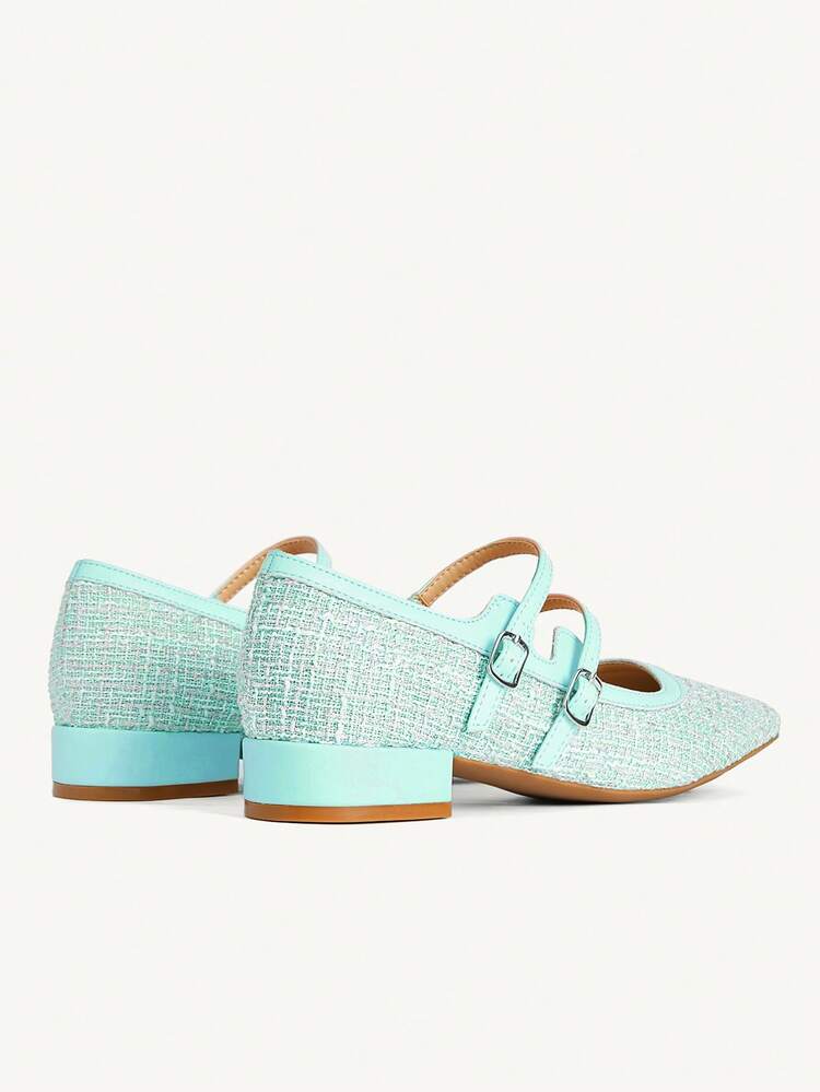 CUCCOO CHICEST Women's Fashionable Versatile Comfortable Slip-On Flat Shoes With Double Buckle For Christmas