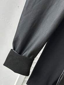 SHEIN Tween Girls Casual Versatile Simple Elegant High Waist Slim Fit PU Plus Stretch Knit Solid Black Leggings Three-Pack, Buy 1 Get 2 Free, Suitable For Autumn Winter Casual Daily Wear - Black - View 9