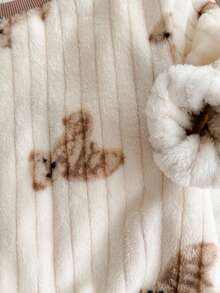 Loomiva 2件套男婴卡通熊图案抓绒圆领长袖卫衣和松紧腰裤套装 - 彩色 - 查看 7