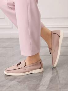 Sleekvia Women's Casual Versatile Commuting Flat Shoes For Christmas - Khaki - View 4