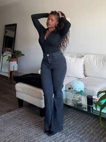 Tyla Gomez 女拉鍊立領連身衣 - 黑色 - 查看 6