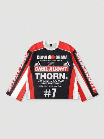 Street Life T-shirt graphique à bloc de couleurs avec slogan pour hommes