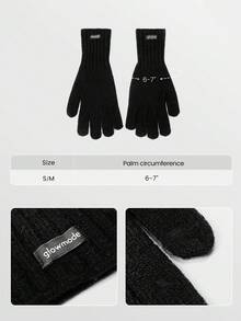 GLOWMODE Toasty Touch 97% Wool-Blend Soft Insulating Touchscreen Gloves Autumn Winter Outdoors Daily Casual Wear - Black - View 6