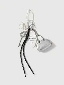 ROMWE Kawaii 1pc Simple Silver Baby Keychain; 1pc Laser Small Horse Keychain Pendant Y2K - Silver - View 3