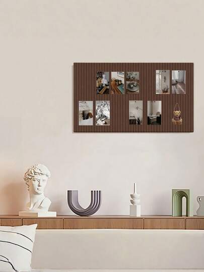 1PC No-Drill Vertical Rectangular Modern Fabric Frame Felt Board Soft Cork Memo Board Wall Decor Removable Photo Wall Bulletin Board DIY Craft Wall Storage Hanging Display For Home Office Classroom Dorm Room Living Room Study Back To School School Supplies Wall Mounted Announcements Party Photo Display