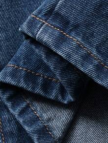 Dazy Plus Plus Size Casual Washed Loose Straight Leg Long Denim Jeans - Medium Wash - View 3