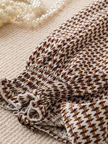 SHEIN CURVE+ Áo cánh tay dài cổ chữ V cỡ lớn dành cho nữ, đa năng và thon gọn, thích hợp mặc hàng ngày, đi làm, mặc thường ngày, mùa thu - Nhiều màu - Xem 4