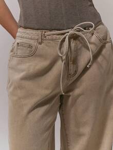 MUSERA Plus Size Jeans - Khaki - View 5