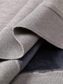 Manfinity Mode Suéter de manga larga con forro térmico y diseño de patchwork a cuadros para hombres, otoño/invierno