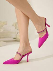 CUCCOO CHICEST Giày cao gót thời trang nữ đa năng, thanh lịch, thích hợp đi làm, giày cưới. - Màu Hồng Tươi - Xem 4