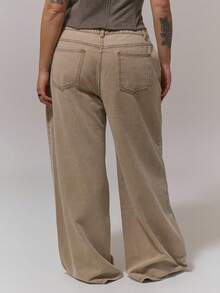 MUSERA Plus Size Jeans - Khaki - View 4