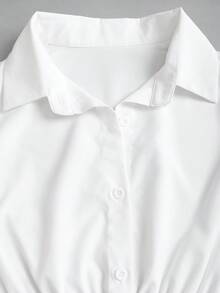 Sweetra Women's Retro Sexy Bodysuit, Fitted Slimming, Elegant High-End Comfortable Versatile Fashionable White Bodysuit - White - View 5