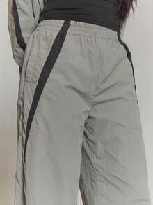 MUSERA Straight Leg Side Stripe Track Pants Only Winter Streetwear Cool Night Out Everyday Sexy - Grey - View 5