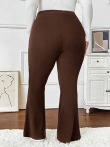 SHEIN 大码孕妇纯色休闲保暖裤