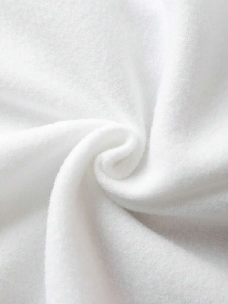 2 件套年轻男孩树叶印花圆领长袖运动衫和运动裤休闲宽松套装，秋冬 - 卡其色 - 查看 6