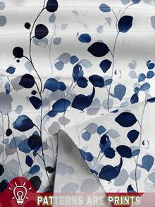 EMERY ROSE Conjunto de 2 piezas de talla grande con elegante estampado azul y blanco para vacaciones - Multicolor - Ver 3