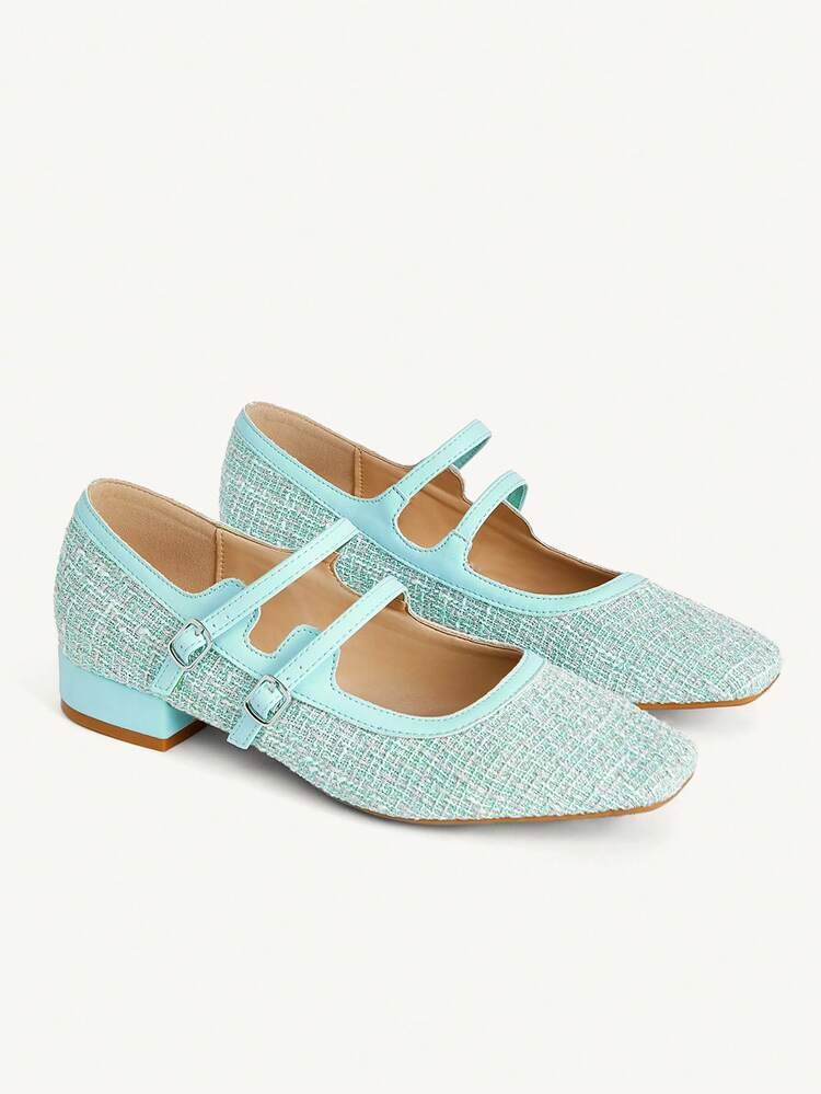CUCCOO CHICEST Women's Fashionable Versatile Comfortable Slip-On Flat Shoes With Double Buckle For Christmas