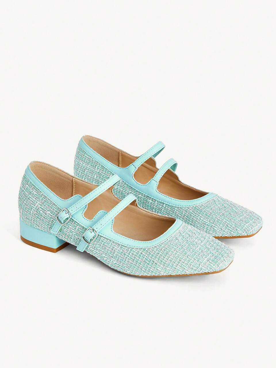 CUCCOO CHICEST Women's Fashionable Versatile Comfortable Slip-On Flat Shoes With Double Buckle For Christmas