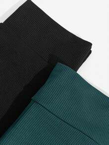EURMUSE High Waist Solid Color Skinny Leggings, Suitable For Daily Workout Wear - Multicolor - View 2