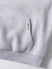 Tween Boys' Casual Solid Color Loose Fit Sweatshirt - Grey - View 5