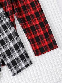 2pcs/Set Boys' Plaid Casual Straight Leg Pants, Versatile For Daily Wear, Spring/Autumn - Multicolor - View 3