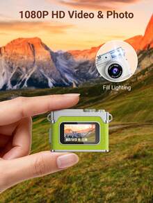 Teckwe 迷你钥匙扣相机，1080P便携式数码相机，摄影口袋摄像机，旅行录像，生日圣诞礼物，时尚配饰