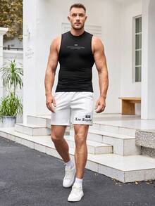 Manfinity VCAY Young Men's Knitted Fashion Daily Casual Slim Fit Sleeveless Tank Top, School - Multicolor - View 4