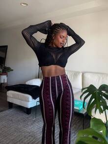 Tyla Gomez Mùa Xuân Đen Chất rắn Top Cây trồng Không có áo ngực - màu đen - Xem 5