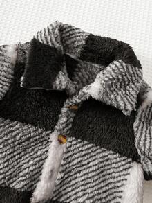 Cozy Pixies Babyjacke für Jungen, bunt, kariert, langärmelig, warm gefüttert, dick, gestrickt - Schwarz - Übersicht 6
