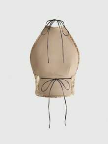 ROMWE 性感小鹿斑点毛绒比基尼上衣和超低腰迷你裙两件套 - 彩色 - 查看 4