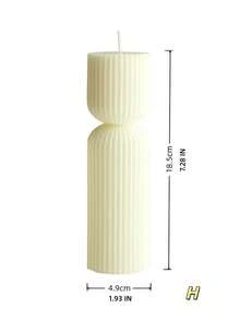 Cirelle 8 estilos de velas aromáticas grandes con diseño geométrico abstracto blanco para boda, yoga, meditación, decoración del hogar, relajación, purificación del aire, regalo de cumpleaños y vacaciones - Blanco - Ver 12