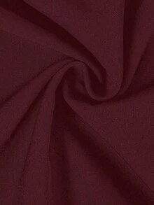 Franclia Vestido camisero de manga larga con cintura ceñida, talla grande y estilo casual - Burdeos - Ver 7