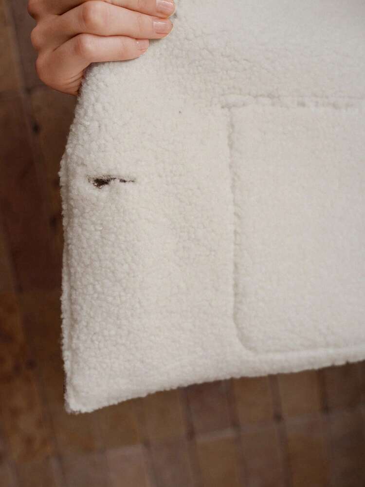 WOMEN'S FLORAL EMBROIDERED FAUX FUR TRIM CARDIGAN JACKET