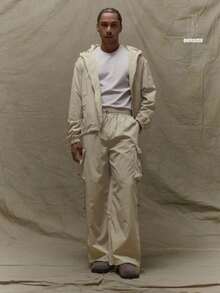 Musero Baggy Tech Ruched Track Joggers Pants Only Sets Fall SUMMER SPRING - Grey - View 1