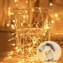 1 件 1.5 米/3 米/6 米/10 米家居装饰 LED 灯串，电池供电室内装饰仙女灯，LED 暖光灯，户外花园装饰氛围仙女灯，度假露营装饰灯，庭院和街道装饰灯，适用于客厅装饰。餐厅装饰。卧室户外婚礼派对情人节装饰照明，圣诞节万圣节装饰灯串（不含电池） - 彩色 - 查看 19