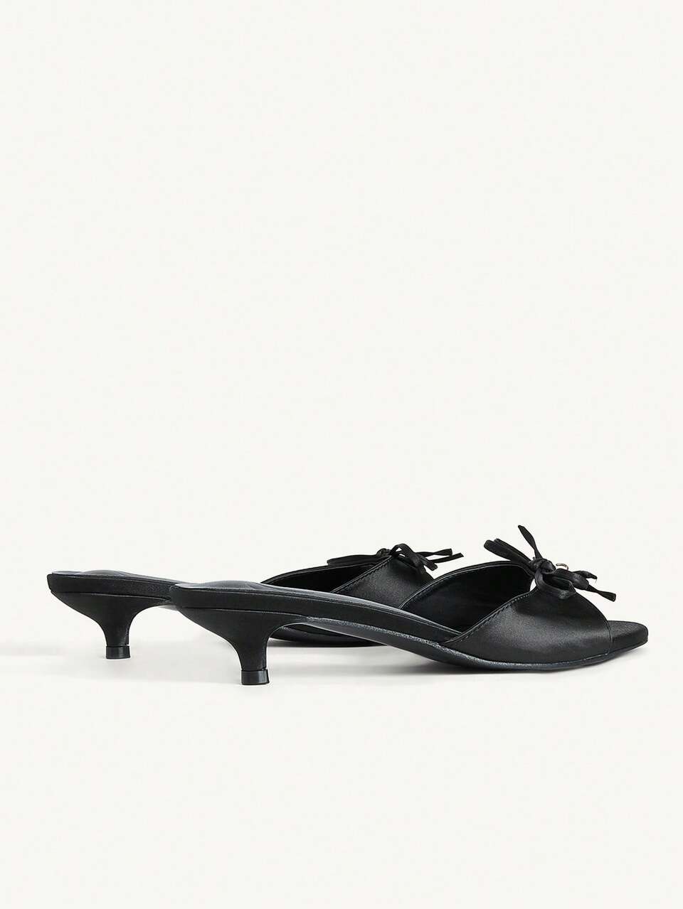 CUCCOO CHICEST Women's Fashion Bow Decor Thin Heel Slide Sandals, Suitable For Daily Wear