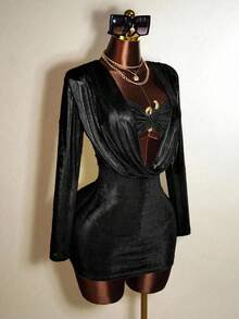 Mistrie Sexy Slim Fit Long Sleeved Bodycon Dress