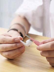 Wireless Earbud Cleaner Kit, 3-In-1 Charger Port Cleaner For All Electronics - Dust Removal Tool For Headphone Case, Speaker & Charging Jack - Pink - View 4