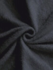 SHEIN LUNE Sweater Rajut Lengan Panjang Wanita Model Turtleneck dengan Kancing dan Rumbai, Dilengkapi Pita dan Lapisan Termal yang Pas di Badan - Dark Grey - View 8