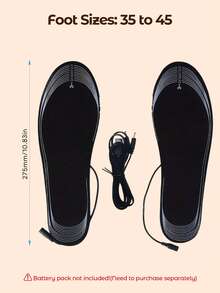 Teckwe Smart Heated Insoles With Rechargeable Foot Warmers For Men And Women, Full-Foot Heating & Cut-To-Fit Design For All Shoes - Black - View 7