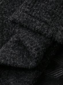 DAZY 女士蕾丝拼接系带长袖T恤，秋冬款 - 灰色 - 查看 4