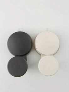 灰白色吸盘式挂钩，可调节伸缩设计，壁挂式收纳方案，阳台衣柜整理架，防锈易清洁，多功能 - 彩色 - 查看 7