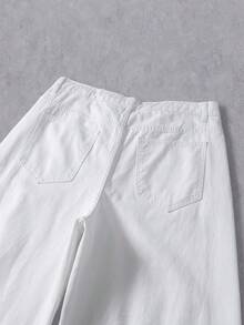 Manfinity Denimwave 男士深灰色水洗宽松休闲短款牛仔经典夹克，适合外出、休闲、大学校园、街头或工作场合穿着。 - 白色 - 查看 6