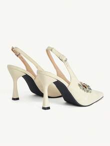 CUCCOO HITCHD 女士尖头水钻装饰细高跟鞋，优雅奢华浪漫性感哥特风黑色麂皮一脚蹬高跟鞋，适合正式场合、婚礼宾客、下午茶、约会之夜、派对、婚礼、盛会、万圣节、圣诞节、感恩节、生日等场合。 - 芥末黃 - 查看 12