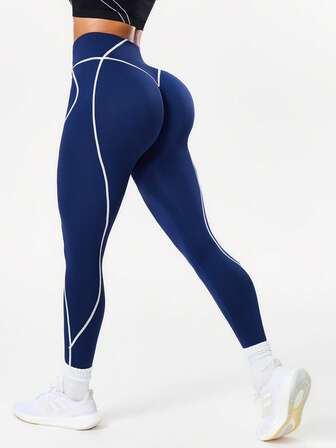 Seamluxe SHEIN Sport 1 pieza Leggings deportivos de yoga de alta elasticidad sin costuras