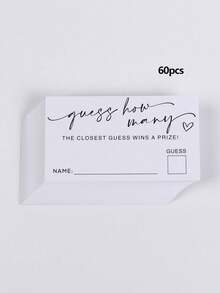 100/50/30 PCS How Many Game Cards Shower Games Bridal Shower Birthday Game,Minimalist Bridal Shower Game,Wedding Shower Games,Bachelorette Party Night,Bridal Shower Games Ideas - White - View 15