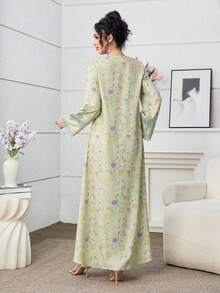 Yasmyna Romantic Floral Lace Patchwork Loose Fashionable Dress For Women - Multicolor - View 2