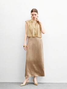 CUCCOO BIZCHIC Giày cao gót hở mũi kim loại màu vàng cho nữ, Giày cao gót da giả thời trang thanh lịch, phù hợp với mọi phong cách, Giày đi làm, Giày dự tiệc trang trọng, Giáng sinh, Lễ tạ ơn, Năm mới - Vàng - Xem 6